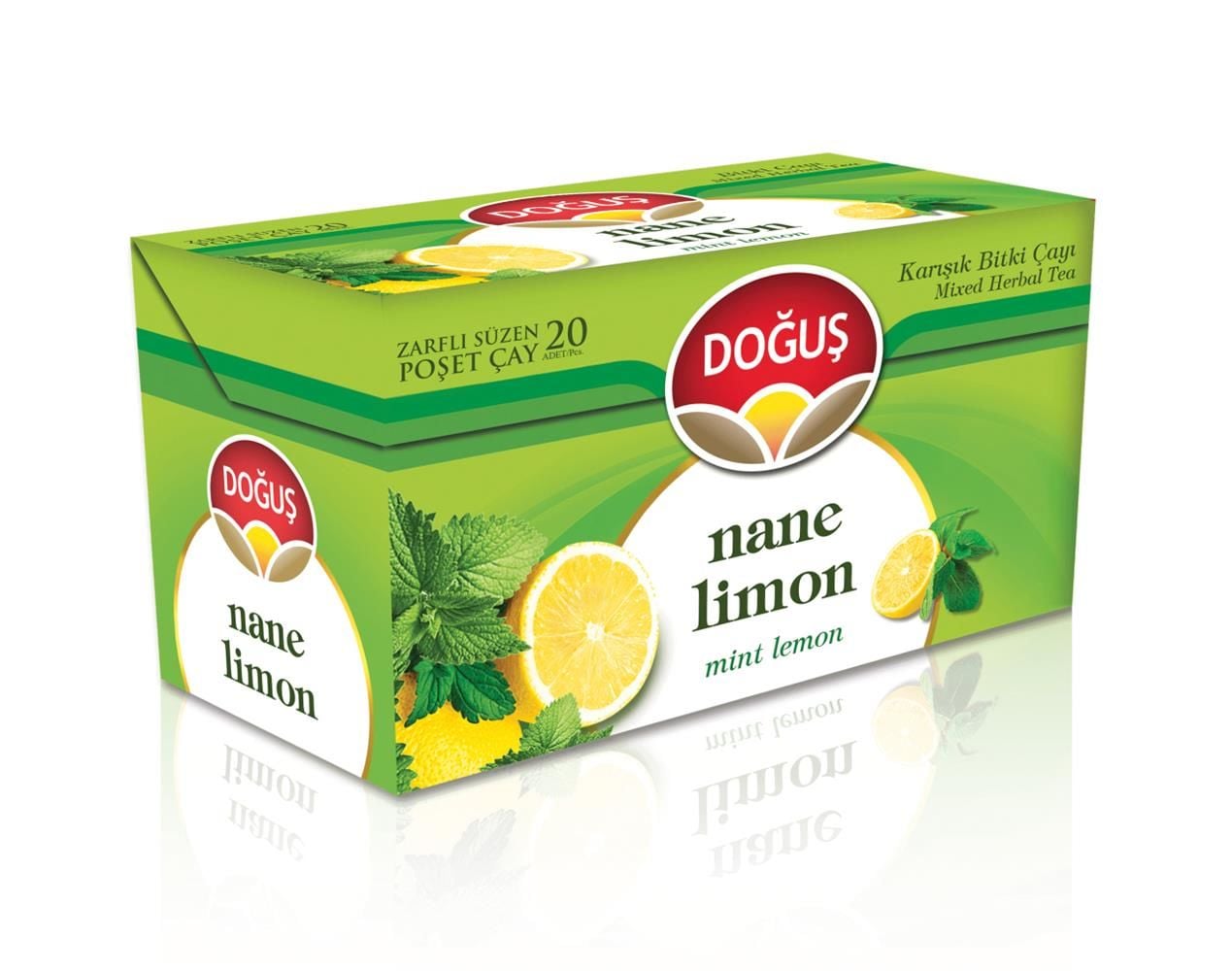 Doğuş Nane Limon Karışık Bitki Çayı Süzen Poşet 20 Adet x 2 g (40 g)