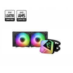 MSI MAG CORELIQUID C240 ARGB 240 mm Dual‑Fan PWM Sıvı CPU Soğutucu | LGA 1150/1151/1155/1156/1200/1700‑Intel & AM2/AM3/AM4/AM5‑AMD Uyumlu