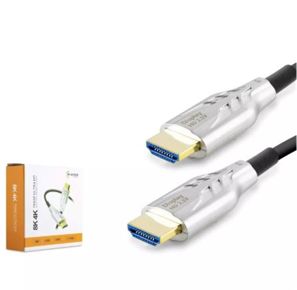 Hadron HDX2048 HDMI Kablo PVC 8K 60Hz 2.1V Optic OD8.0 15 Metre Siyah