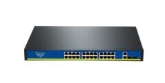 Nova HIF2422GBL‑C 16 Port PoE+ (IEEE 802.3af/at) 10/100 Mbps 16×RJ45 + 2×Gigabit (10/100/1000 Mbps) RJ45 uplink + 2×SFP fiber port switch