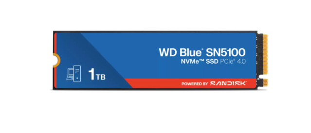 WD Blue SN5100 1TB NVMe M.2 PCIe Gen4 7100MB/s Okuma 6700MB/s Yazma WDS100T5B0E Yüksek Hızlı SSD Disk