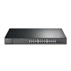 TP‑LINK OMADA TL‑SG3428XMP 24×10/100/1000 Mbps RJ45 PoE+ + 4×10 Gbps SFP+ L2+ Yönetilebilir Rackmount Switch – 384 W PoE Bütçesi, Fanlı, Omada SDN, Statik Yönlendirme, VLAN, ACL, QoS