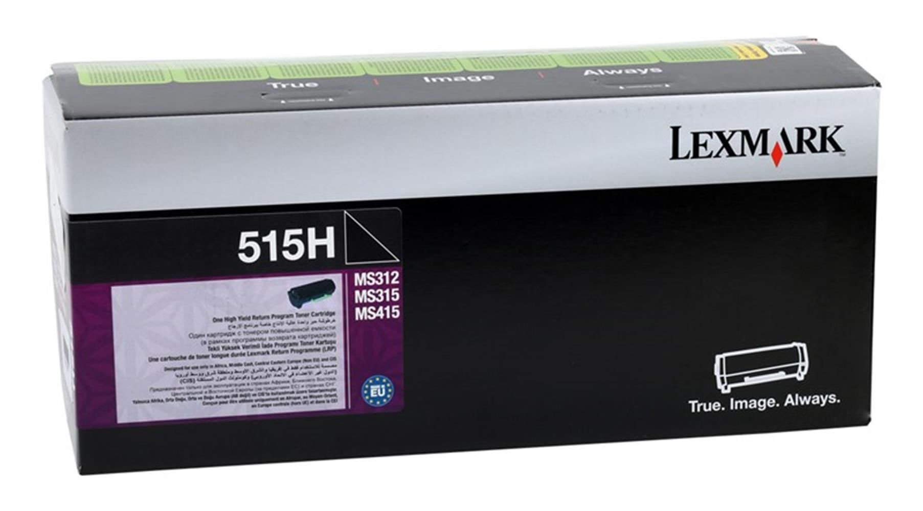 Lexmark 51F5H00 (515H) High Yield Black (Siyah) Yüksek Kapasiteli Lazer Toner Kartuşu (5.000 Sayfa)