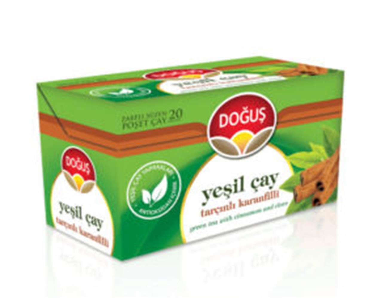 Doğuş Tarçınlı Karanfilli Yeşil Süzen Poşet Çay 20 Adet x 1,75 g (35 g)