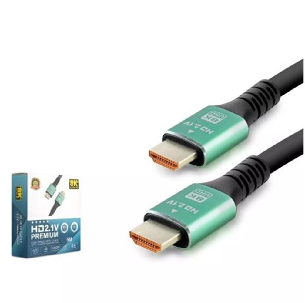 Hadron HDX2046 HDMI Kablo PVC 8K 60Hz 2.1V Optic OD8.0 5 Metre Siyah
