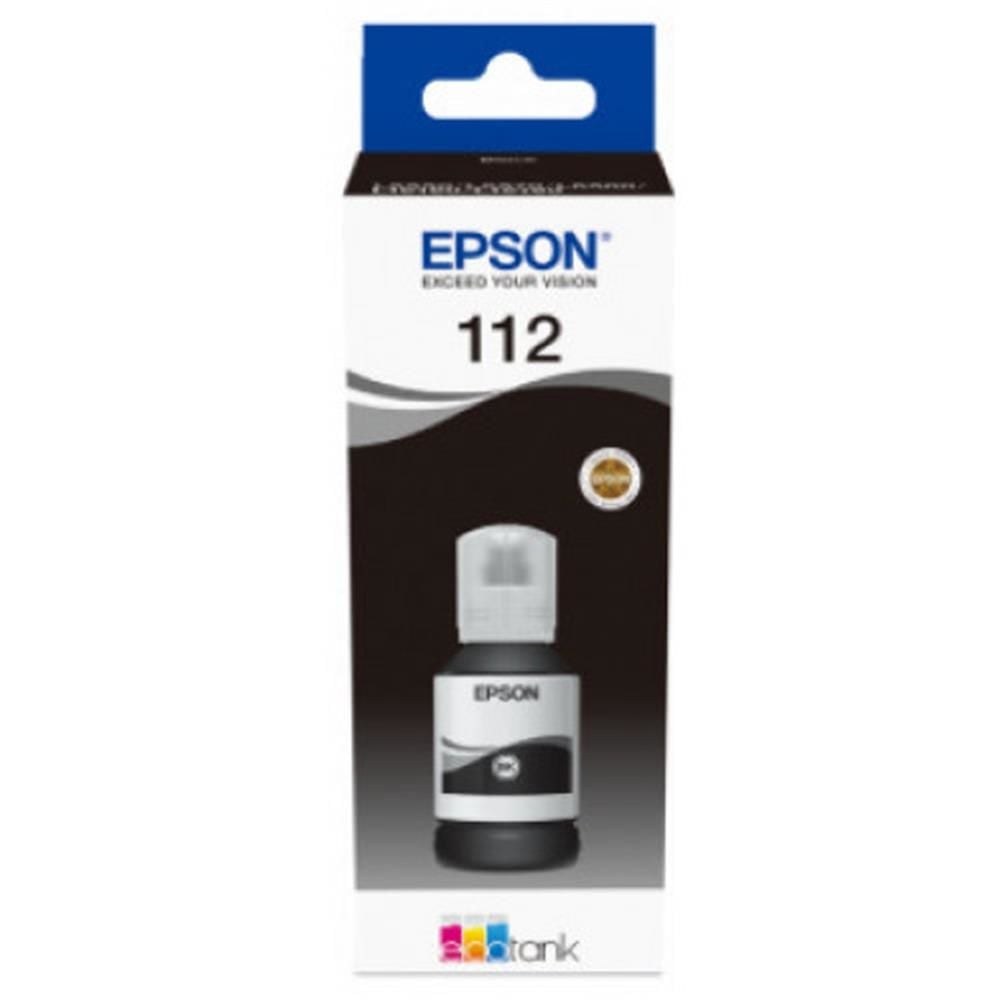 Epson 112 Siyah (Black) 127 ml Orijinal EcoTank Pigment Mürekkep Şişesi (C13T06C14A)