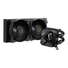 MSI MAG CORELIQUID P240 240 mm Dual 120 mm Ball‑Bearing Fan PWM 500–2000 RPM 78.73 CFM Ses Seviyesi 14.3–34.3 dBA Intel LGA 1150/1151/1155/1156/1200/1700/1366/2011/2066 & AMD AM4/FM2+/FM2/FM1/AM3+/AM3/AM2+/AM2 Uyumlu Siyah CPU Sıvı Soğutucu