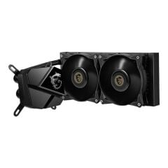 MSI MAG CORELIQUID P240 240 mm Dual 120 mm Ball‑Bearing Fan PWM 500–2000 RPM 78.73 CFM Ses Seviyesi 14.3–34.3 dBA Intel LGA 1150/1151/1155/1156/1200/1700/1366/2011/2066 & AMD AM4/FM2+/FM2/FM1/AM3+/AM3/AM2+/AM2 Uyumlu Siyah CPU Sıvı Soğutucu