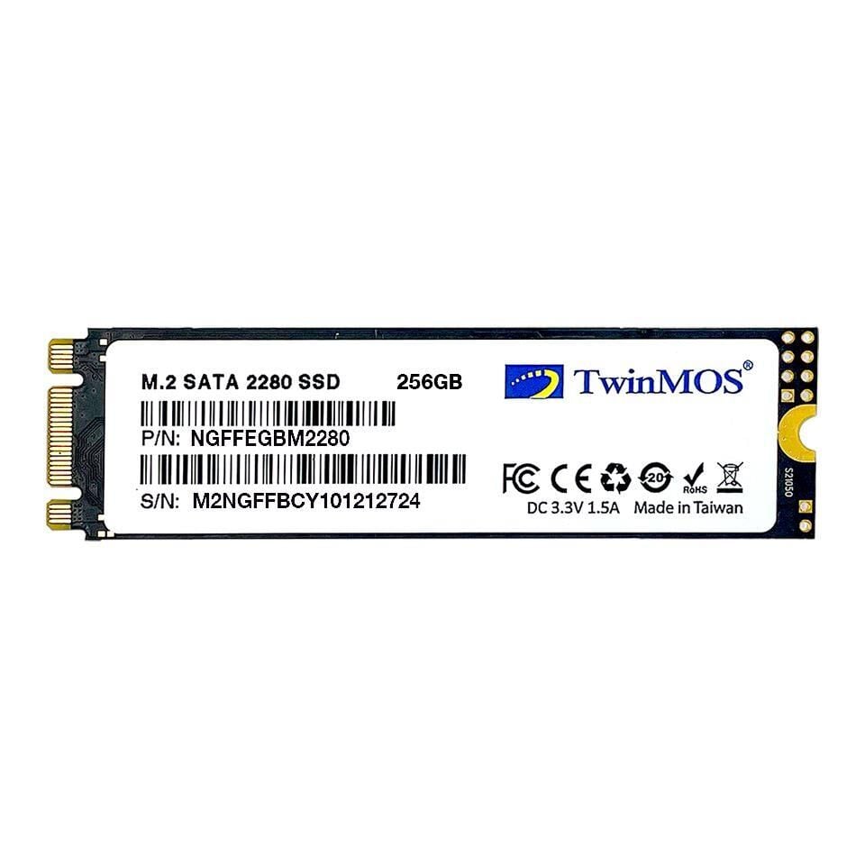 TwinMOS 256GB M.2 SATA3 6Gb/s SSD (580MB Okuma / 550MB Yazma) - NGFFEGBM2280