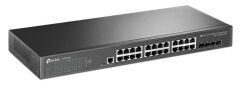 TP‑LINK OMADA TL‑SG3428X 24×10/100/1000 Mbps RJ45 + 4×10 G SFP+ L2+ Yönetilebilir Rackmount Switch – Fanless, Omada SDN, Statik Yönlendirme, VLAN, ACL, QoS