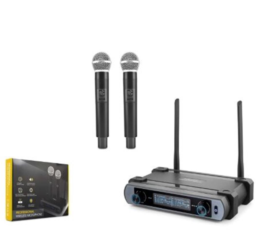 HADRON HDX2793 Kablosuz VHF El Mikrofonu 2 Li Set - Siyah