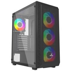 GameBooster GB-G1956BB USB 3.0 Mesh Panel ATX Mid Tower Siyah Bilgisayar Kasası (PSU Dahil Değil)