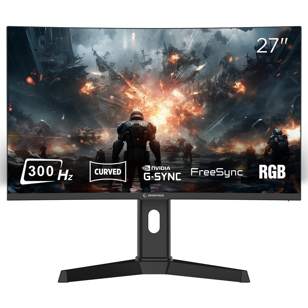 Rampage 27'' DROP DR27C300F Fast VA 1ms  Pivot R1500 Curved FHD Oyuncu Monitörü