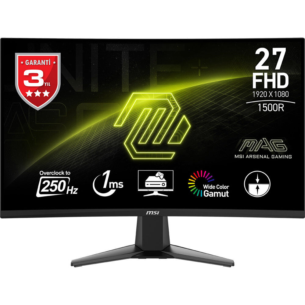 MSI 27'' MAG 27C6X Curved 1500R VA 1ms Adaptıve-Sync Siyah FHD Monitör