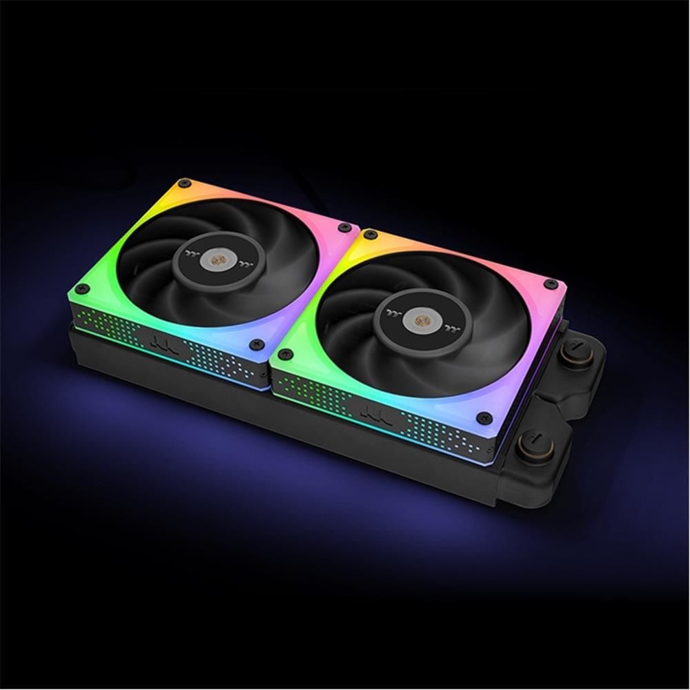 Thermaltake TOUGHFAN 14 RGB High Static Pressure Radiator Fan Kit CL‑F136‑PL14SW‑A – 3×14 cm PWM‑Kontrollü 2000 RPM, 107 CFM, 3.04 mm‑H₂O Static Pressure, RGB 16.8M Color LEDs, Hydraulic Bearing, 50.000 h Ömür, Siyah
