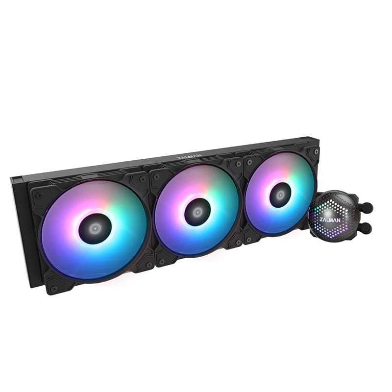 Zalman ALPHA 36 Black 360 mm All‑in‑One RGB Sıvı Soğutucu 3 × 120 mm ARGB Fan PWM Kontrol Intel/AMD Uyumlu Siyah ZM‑ALPHA‑36‑BLACK