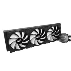 Zalman ALPHA 36 Black 360 mm All‑in‑One RGB Sıvı Soğutucu 3 × 120 mm ARGB Fan PWM Kontrol Intel/AMD Uyumlu Siyah ZM‑ALPHA‑36‑BLACK