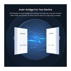 Tenda OS3 5GHz 867Mbps 5km Outdoor Point-to-Point Wi-Fi Bridge Kit (2-Pack)