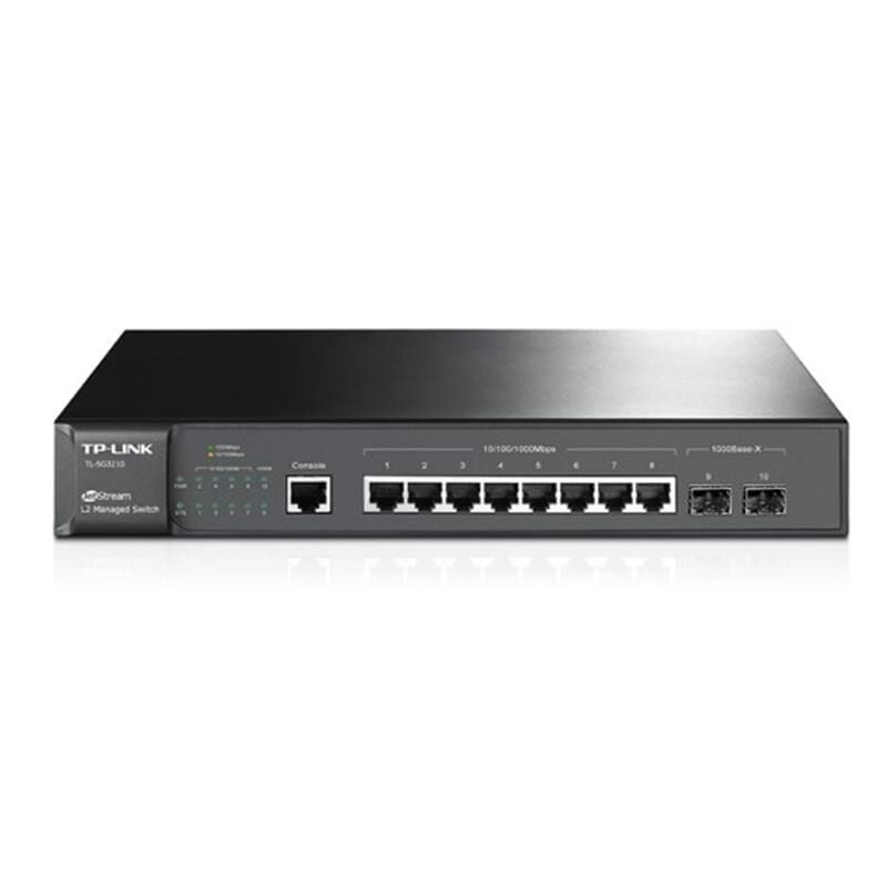 TP-Link Omada TL-SG3210 8×10/100/1000 Mbps RJ45 + 2×1G SFP L2+ Yönetilebilir Fanless Rackmount Switch (Omada SDN, QoS, ACL, VLAN, Static Routing)