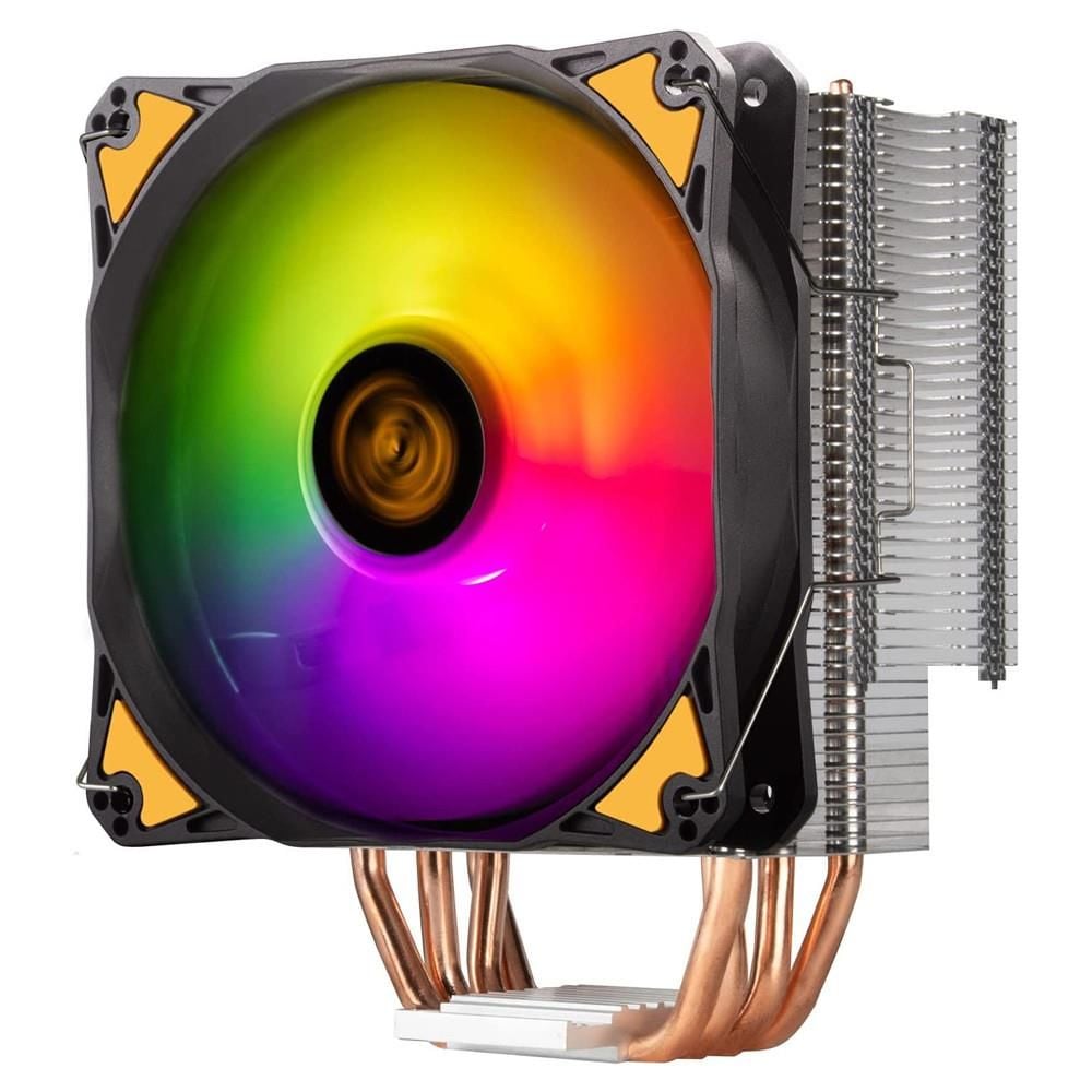 SilverStone SST‑AR12‑TUF Intel & AMD Uyumlu 120mm PWM ARGB Fanlı Kule Tipi CPU Hava Soğutucu (4×Ø6mm Bakır Heat‑Pipe, HDC Teknolojili, Intel LGA1700/1200/115x… & AMD AM5/AM4/AM3…)