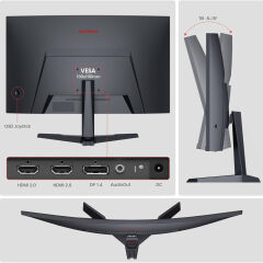 Koorui 27'' 27E6CA Curved 180Hz Gaming Monitör Siyah 1ms