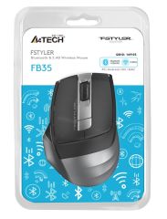 A4 Tech FB35 Gri Bluetooth + 2.4G Nano Kablosuz Optik 2000 DPI Mouse