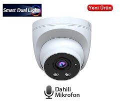 Ezcool EZ-1115IPS 5MP 2.8mm Smart Dual Light Dahili Mikrofonlu PoE IP Dome Kamera