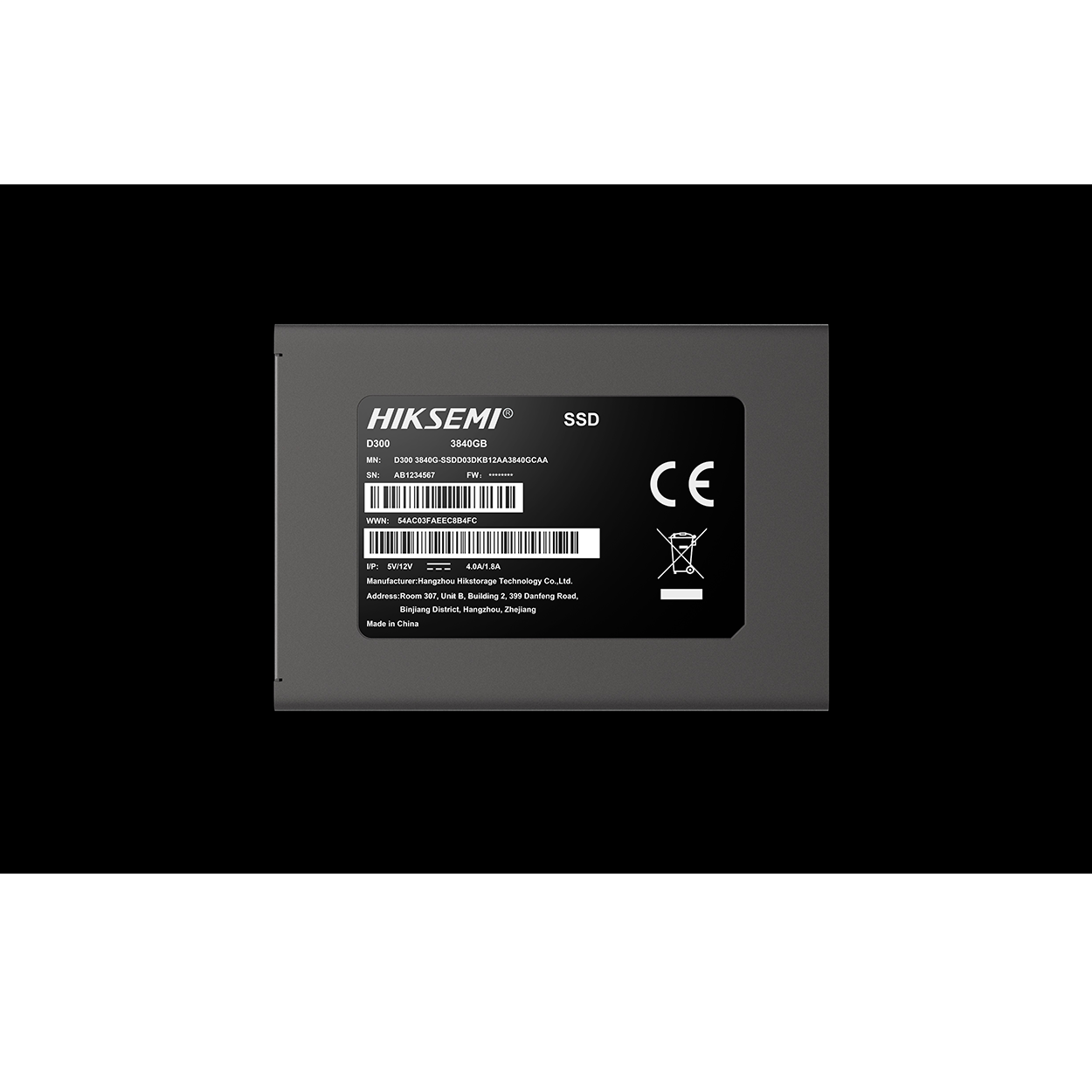 HIKSEMI D300 3.84TB 2.5 inç Sata 3 Sunucu SSD