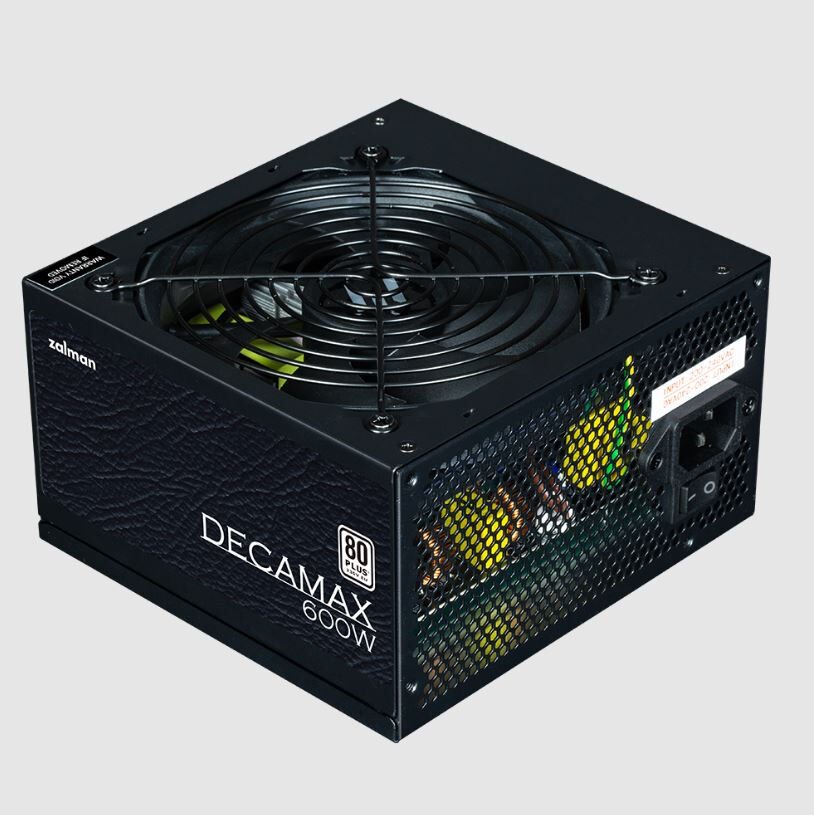 Zalman DecaMax 600W ZM600‑LX3 600 Watt 80PLUS Standard Aktif PFC 120 mm HDB Fan ATX 12V v2.31 Tek Ray +12V Single‑Rail 600W PSU