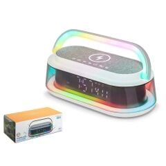 Hadron A913 RGB Aydınlatmalı Taşınabilir Kablosuz Bluetooth Hoparlör Beyaz