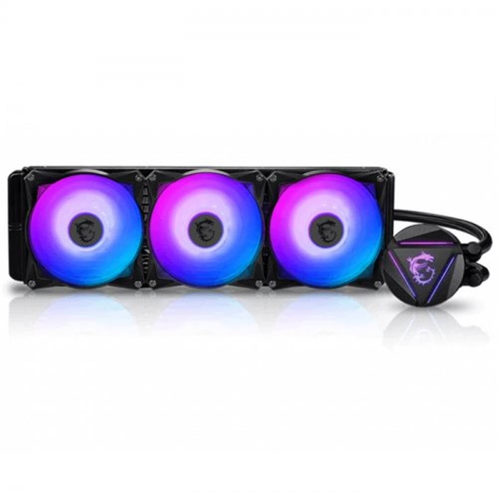 MSI MAG CORELIQUID 360R V2 360 mm ARGB PWM Twin Ball‑Bearing Fanlı Rotatable Blockhead 270° Kontrolcü Dahil Sıvı CPU Soğutucu