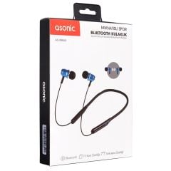 Asonic AS-XBK65 Siyah-Mavi Boyun Askılı Mıknatıslı Bluetooth+TF Kart Spor Kulak İçi Kulaklık