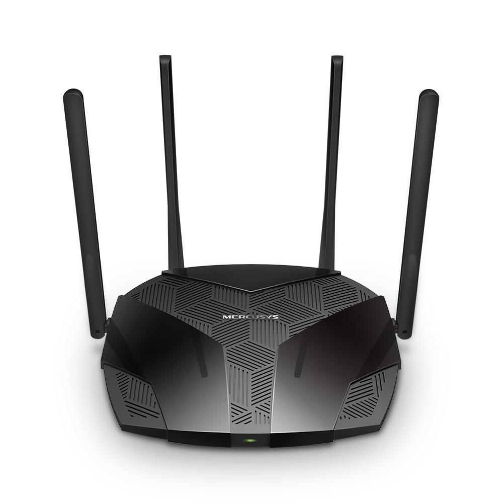Tp‑Link Mercusys MR80X AX3000 Dual‑Band Wi‑Fi 6 (802.11ax/ac) Router – 4× Yönlendirilmiş Yüksek Kazançlı Anten, Gigabit WAN+3×LAN, WPA3, MU‑MIMO, OFDMA, Beamforming, Akıllı Bağlantı, Ebeveyn Kontrolü, Siyah