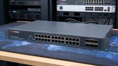 Hikvision DS-3E1528-SI-24T4F 28 Port Gigabit 24 RJ45 4 SFP PoE’siz Switch