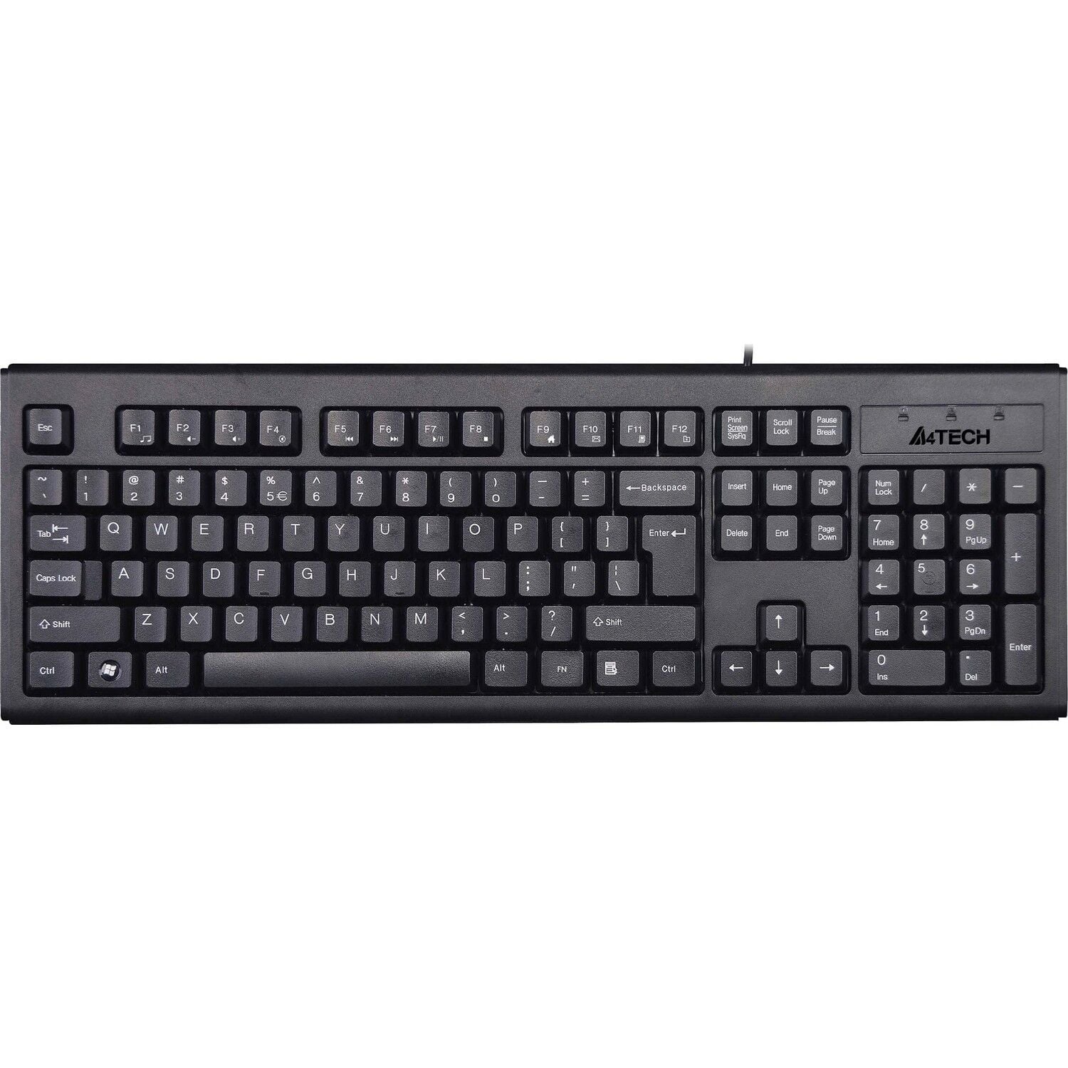 A4 Tech KM-720FN Kablolu Q Klavye - Multimedya Fonksiyon Tuşlu Siyah