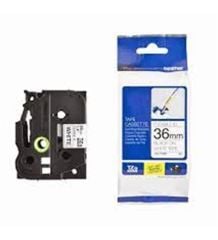Brother TZE-FX261 36 mm Beyaz Üzeri Siyah Esnek Laminasyonlu Etiket - 8 Metre