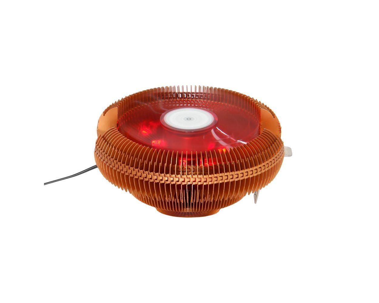 FRİSBY FCL‑F1310G LGA775‑115x Braket Intel 1366/115x Serisi – AMD AM2/AM2+/AM3/AM4 Serisi 85 mm 4‑LED Alüminyum CPU Soğutucu, 2200 RPM, 55 CFM, 3‑Pin (Golden Rose)