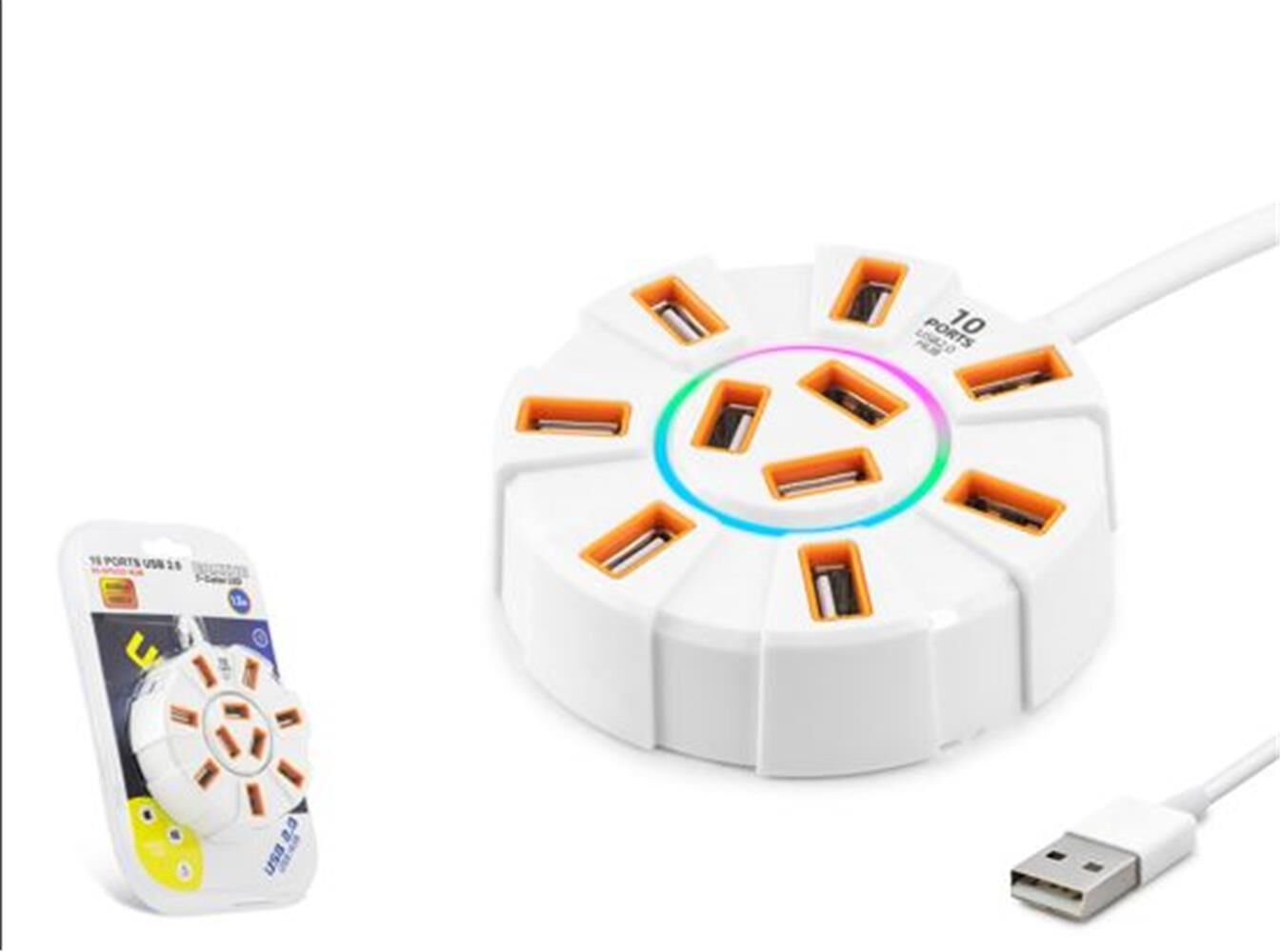 Hadron Hdx7034 Usb Hub 10-Usb 1.2M Beyaz