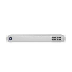 Ubiquiti UniFi USW‑Aggregation 8 Port 10G SFP+ Rackmount Layer 2 Fanless Switch (160 Gbps, 119 Mpps, 1.3'' Renkli Touchscreen)