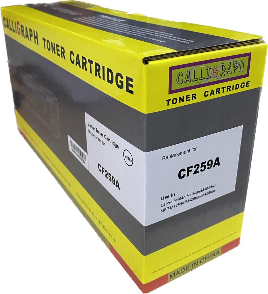 Calligraph HP CF259A (59A) / Canon CRG-057 Uyumlu Chipsiz Muadil Siyah (Black) Toner - 3.000 Sayfa