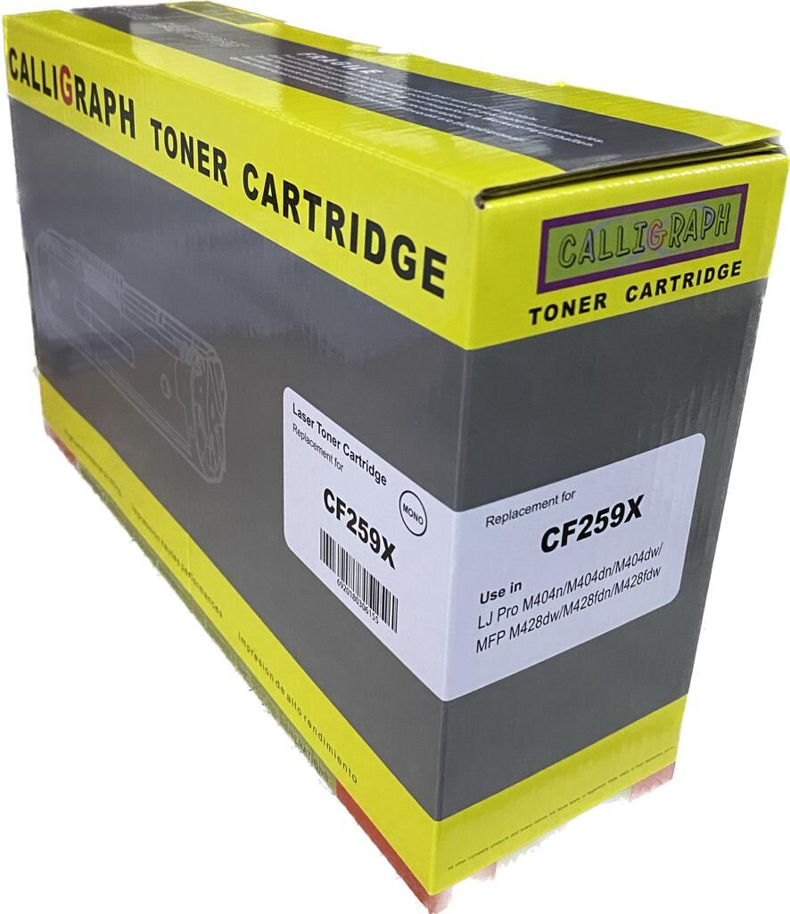 Calligraph HP 59X (CF259X) / Canon CRG-057H Siyah Ekstra Yüksek Kapasiteli Muadil Toner - 10.000 Sayfa (Çipsiz)