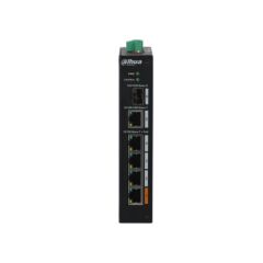 Dahua PFS3106‑4ET‑60‑V2 4 × 10/100 Mbps PoE + 1 × Gigabit RJ45 + 1 × Gigabit SFP Combo Uplink Endüstriyel L2 Unmanaged PoE Switch 60 W