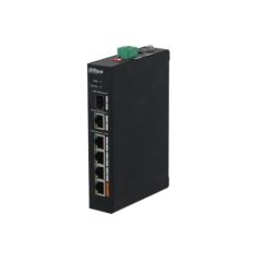 Dahua PFS3106‑4ET‑60‑V2 4 × 10/100 Mbps PoE + 1 × Gigabit RJ45 + 1 × Gigabit SFP Combo Uplink Endüstriyel L2 Unmanaged PoE Switch 60 W