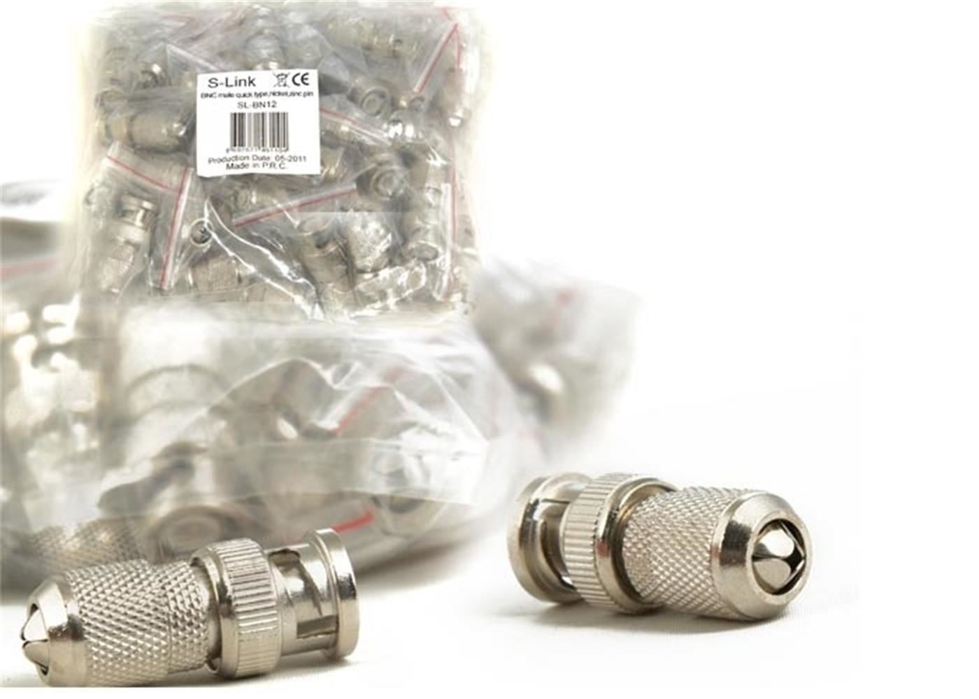 Nova BNC Konnektör 10 lu Paket – 75 Ω Vidalı BNC Fiş, Paslanmaz Nikel Kaplama, RG‑59/6/58 Uyumlu, 10 Adet CCTV Kamera Bağlantı Konnektörü
