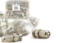 Nova BNC Konnektör 10 lu Paket – 75 Ω Vidalı BNC Fiş, Paslanmaz Nikel Kaplama, RG‑59/6/58 Uyumlu, 10 Adet CCTV Kamera Bağlantı Konnektörü