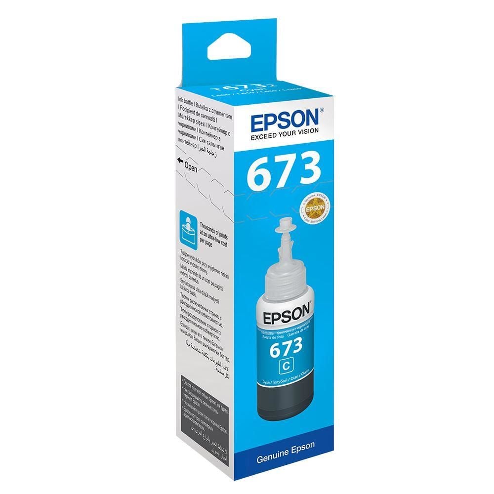 Epson T6732 Cyan (Mavi) Şişe Mürekkep 70ml (C13T67324A)