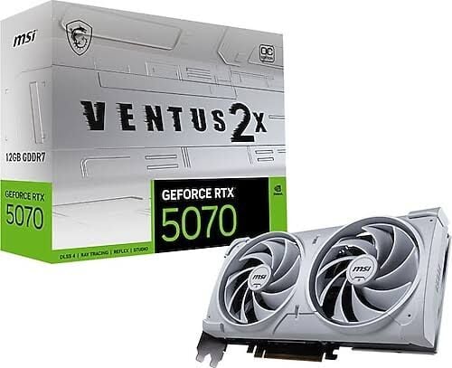 Msi GeForce RTX5070 12G Ventus 2X OC White G5070-12V2CW 192 Bit GDDR7 12 GB Ekran Kartı