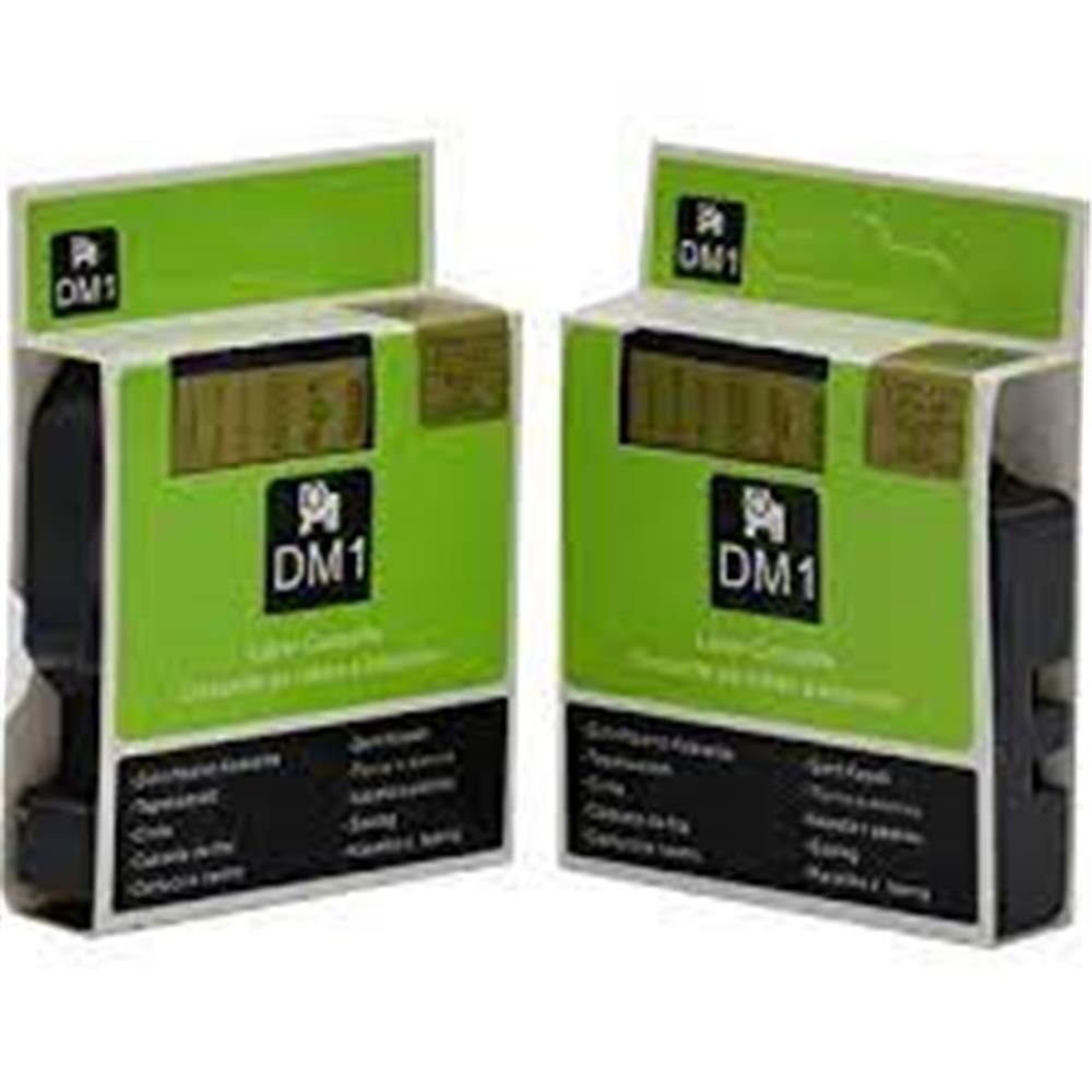 DYMO 45023 D1 Yedek Şerit, 12 mm x 7 m, Siyah-Altın