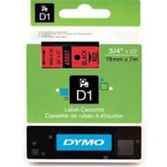 DYMO S0720870 D1 Yedek Şerit 19mm x 7m Kırmızı Üzeri Siyah (45807)