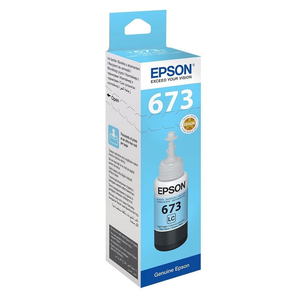 Epson T6735 Light Cyan (Açık Mavi) 70ml Orijinal Mürekkep Şişesi (C13T67354A)